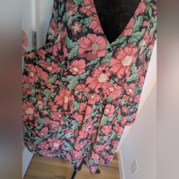 ASOS Monki Torborg Floral Garden Mini Oversized Dress Fit M-XL Bohemian EUC - Picture 6 of 16